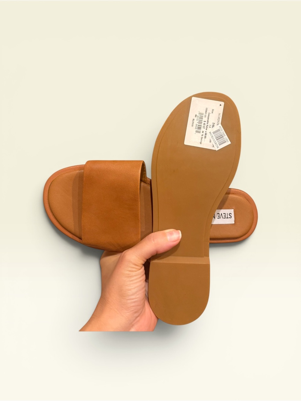 Steve Madden Cognac Slide Sandals for Women - Picture 3 of 3